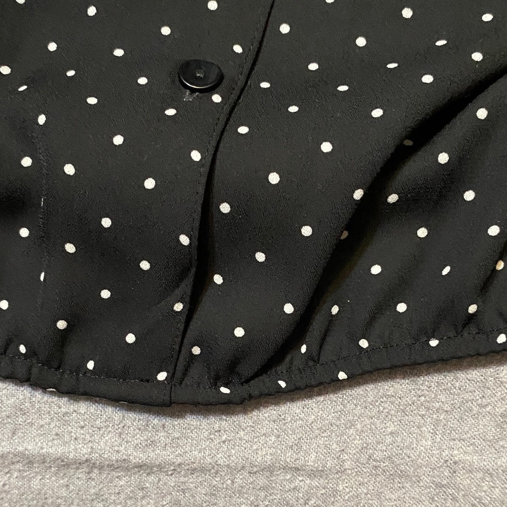 I.N. San Francisco Black and White Polka Dot Top - Picture 5 of 11